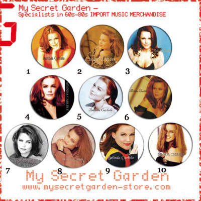 Belinda Carlisle - Portrait Pinback Button Badge Set 1a or 1b ( or Hair Ties / 4.4 cm Badge / Magnet / Keychain Set )